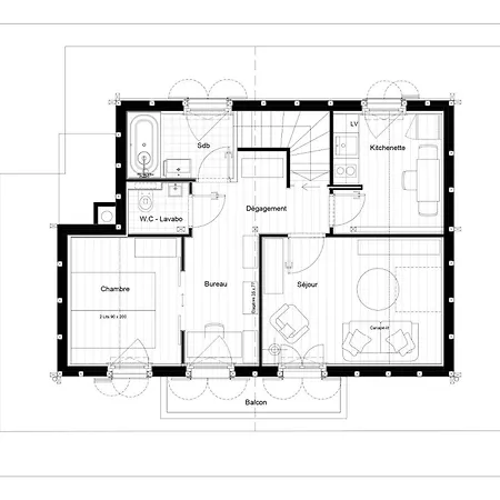 L'adret, 3,5 Pieces Dans Les Combles.